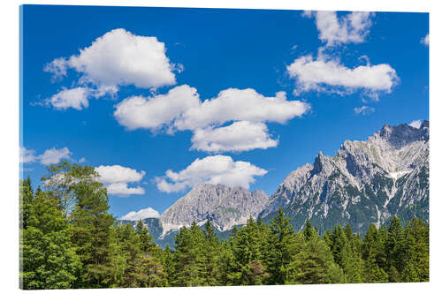 Akrylglastavla View of the Karwendel Mountains Near Mittenwald