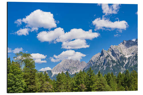 Quadro em alumínio View of the Karwendel Mountains Near Mittenwald