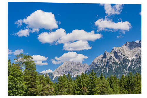 Quadro em PVC View of the Karwendel Mountains Near Mittenwald