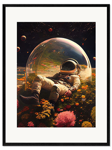 Impresión de arte enmarcada Space Observatory