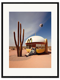 Gerahmter Kunstdruck Mittagspause auf Mars