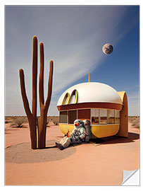 Wandsticker Mittagspause auf Mars