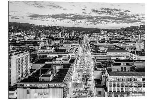 Gallery print Königstrasse and Skyline of Stuttgart