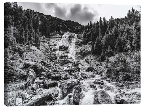 Leinwandbild Grawa Wasserfall im Stubaital in Tirol