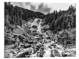 Quadro em plexi-alumínio Grawa Waterfall in the Stubaital in Tyrol