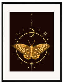 Gerahmter Kunstdruck Mystischer Schmetterling