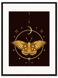 Gerahmter Kunstdruck Mystischer Schmetterling