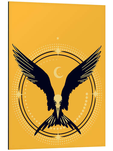 Aluminium print Raven Amulet