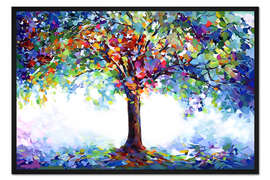 Gerahmter Kunstdruck Baum der Freude und Gelassenheit