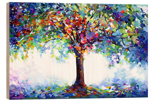 Wood print Tree of Joy and Serenity