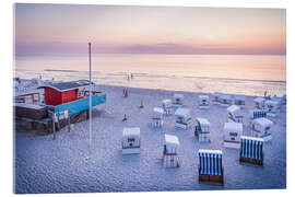 Acrylic print Sunset on Sylt West Beach