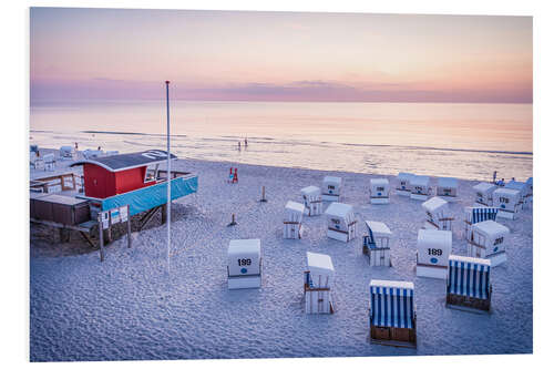 Foam board print Sunset on Sylt West Beach