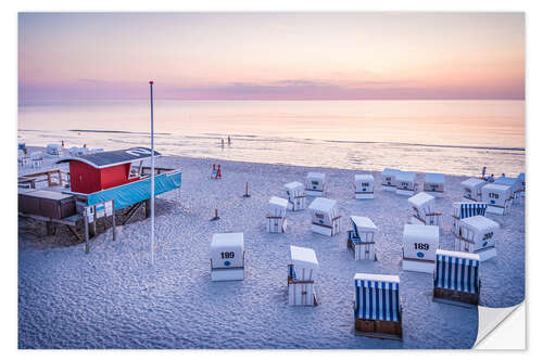 Naklejka na ścianę Sunset on Sylt West Beach