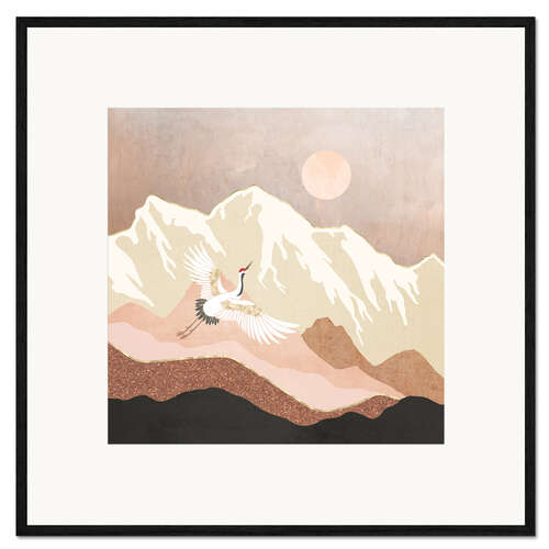 Impression artistique encadrée Sugar Mountain Crane