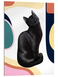 Gallery print Black Cat on Modern Carpet