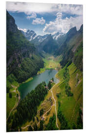 Foam board print A Beautiful View at Seealpsee, Switzerland