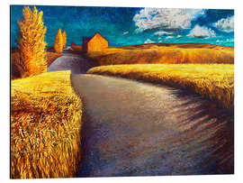 Aluminium print Wheat Path