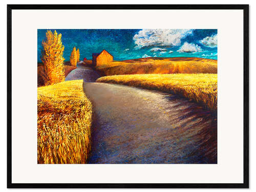 Plakat artystyczny premium w ramie Wheat Path