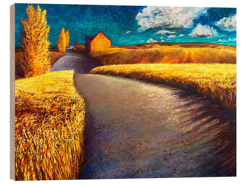 Hout print Wheat Path