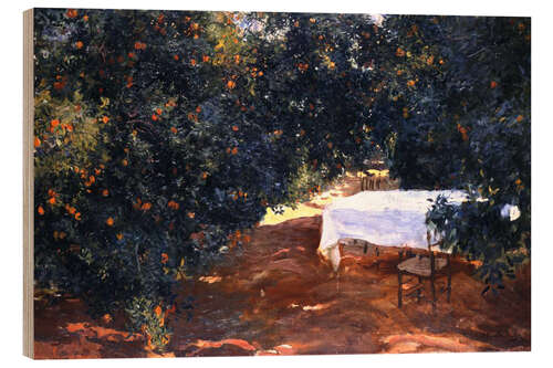 Wood print The Path in the Orange Grove, Alcira