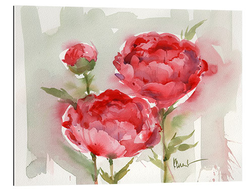 Tableau en plexi-alu Fresh Peonies