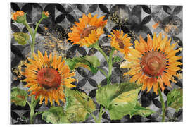 Foam board print Sunflowers on Moroccan Background