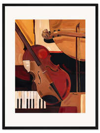 Gerahmter Kunstdruck Abstract Violin