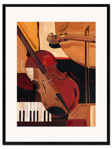 Framed art print Abstract Violin