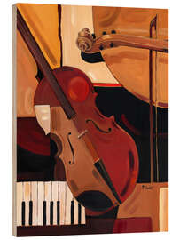Wood print Abstract Violin - Paul Brent
