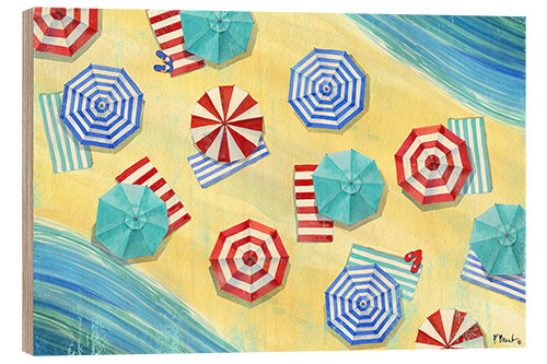 Quadro de madeira Umbrella Stripes