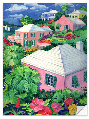 Selvklæbende plakat Cottage Terrace