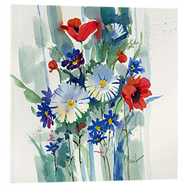 Acrylglasbild Red, White &amp; Blue Bouquet