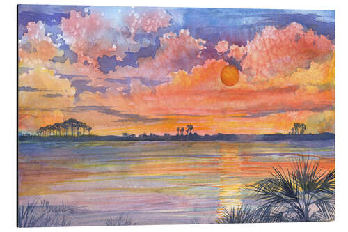 Aluminium print Tyndall Sunset