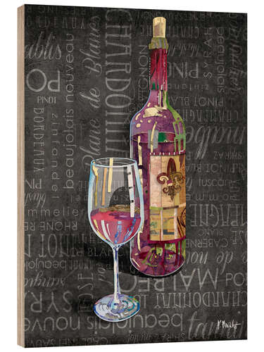 Cuadro de madera Chianti Wine