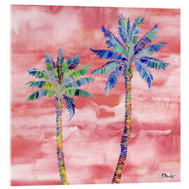 Acrylic print Tahiti Palm Sunset II - Paul Brent