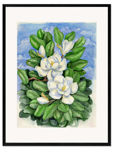 Ingelijste kunstdruk Magnolia