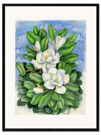 Ingelijste kunstdruk Magnolia