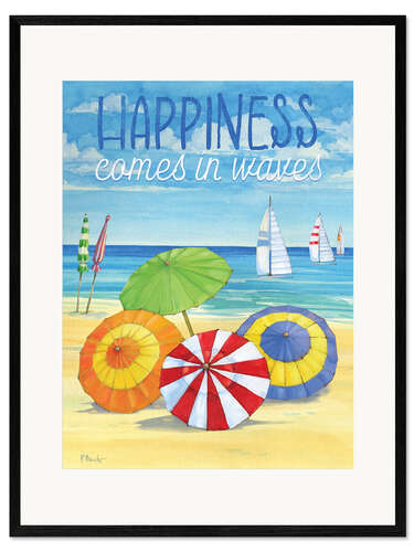 Framed art print Happiness Comes in Waves