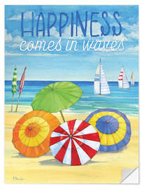 Wandsticker Happiness Comes in Waves