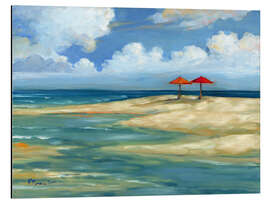 Tableau en aluminium Umbrella Beachscape