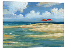 Foam board print Umbrella Beachscape