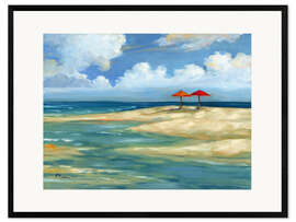 Framed art print Umbrella Beachscape
