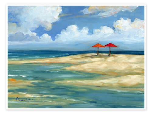 Plakat Umbrella Beachscape