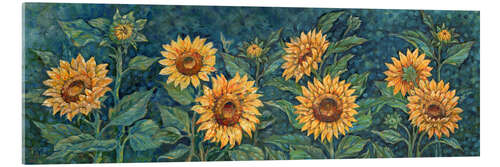 Tableau en verre acrylique Impressions of Sunflowers IV