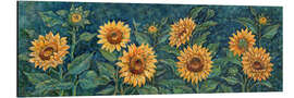 Print på aluminium Impressions of Sunflowers IV