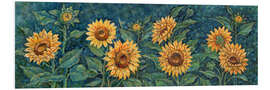 Foam board print Impressions of Sunflowers IV