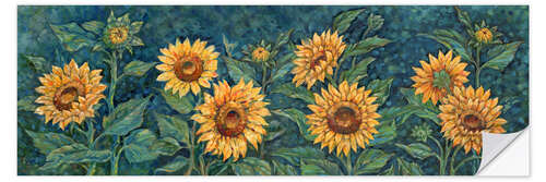 Selvklebende plakat Impressions of Sunflowers IV