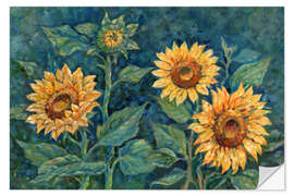 Wall sticker Impressions of Sunflowers III