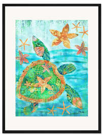 Gerahmter Kunstdruck Nassau Schildkröte