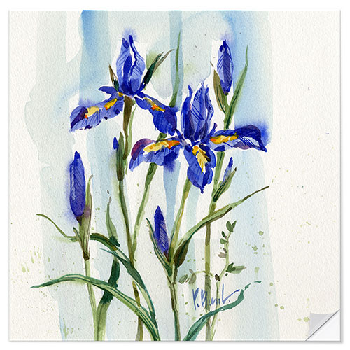 Wall sticker Blue Iris